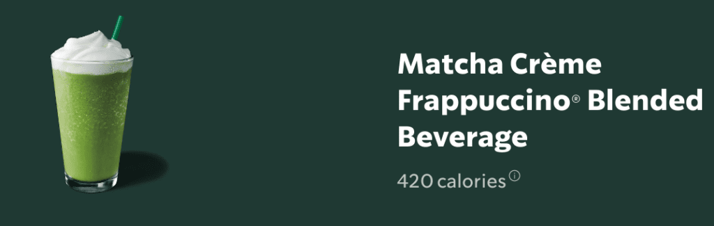 Matcha Creme Frappucino Blended Beverage